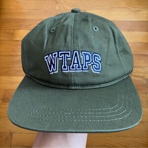 WTAPS green adjustable snapback hat